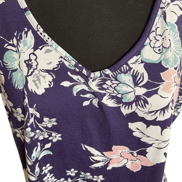 LINEA Donatella Racerback Floral Print Blouse Size M - Picture 2 of 15